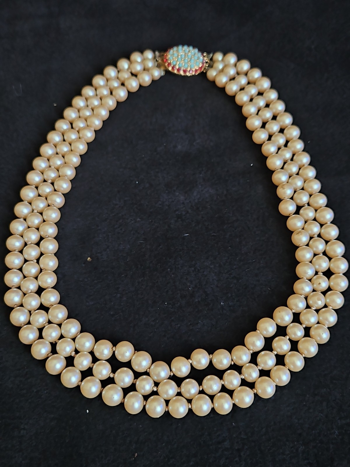 Vintage Faux Pearl Necklaces Lot-5 Pcs, 1950s-1980s, Various Lengths