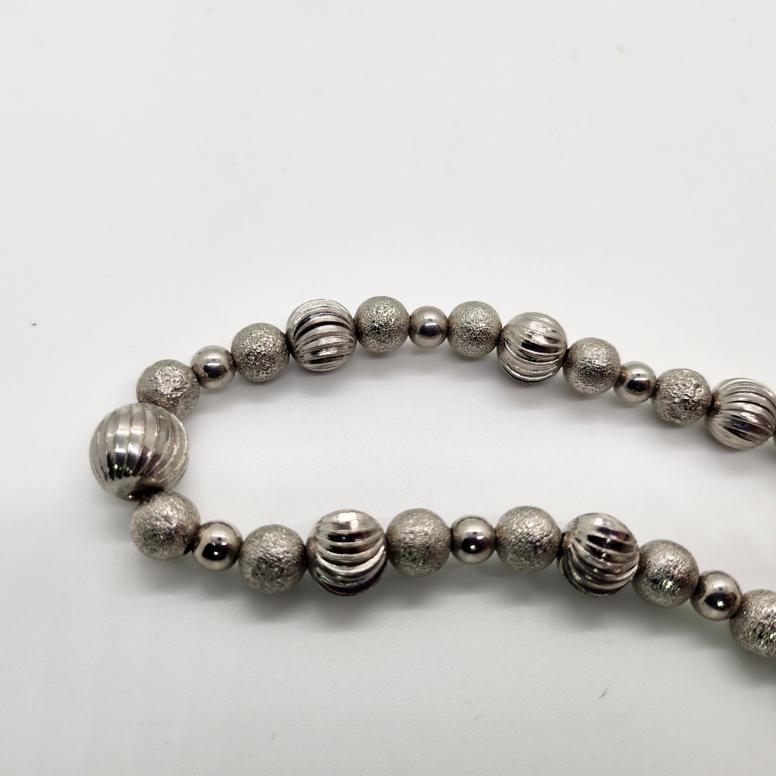Monet – Silver Tone – Ball Necklace – See Photos For Size And Condition