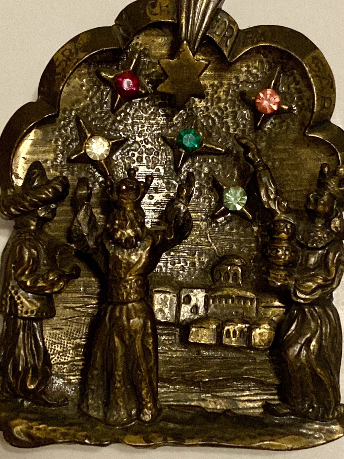 Ginzkey Metal & Rhinestone “3 Kings Hike” (Translation) Necklace 1976 Germany