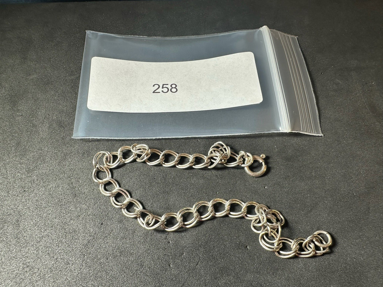 6.00g Vintage Sterling Silver 925 Double Link Rolo Chain Bracelet Round 7.8 in