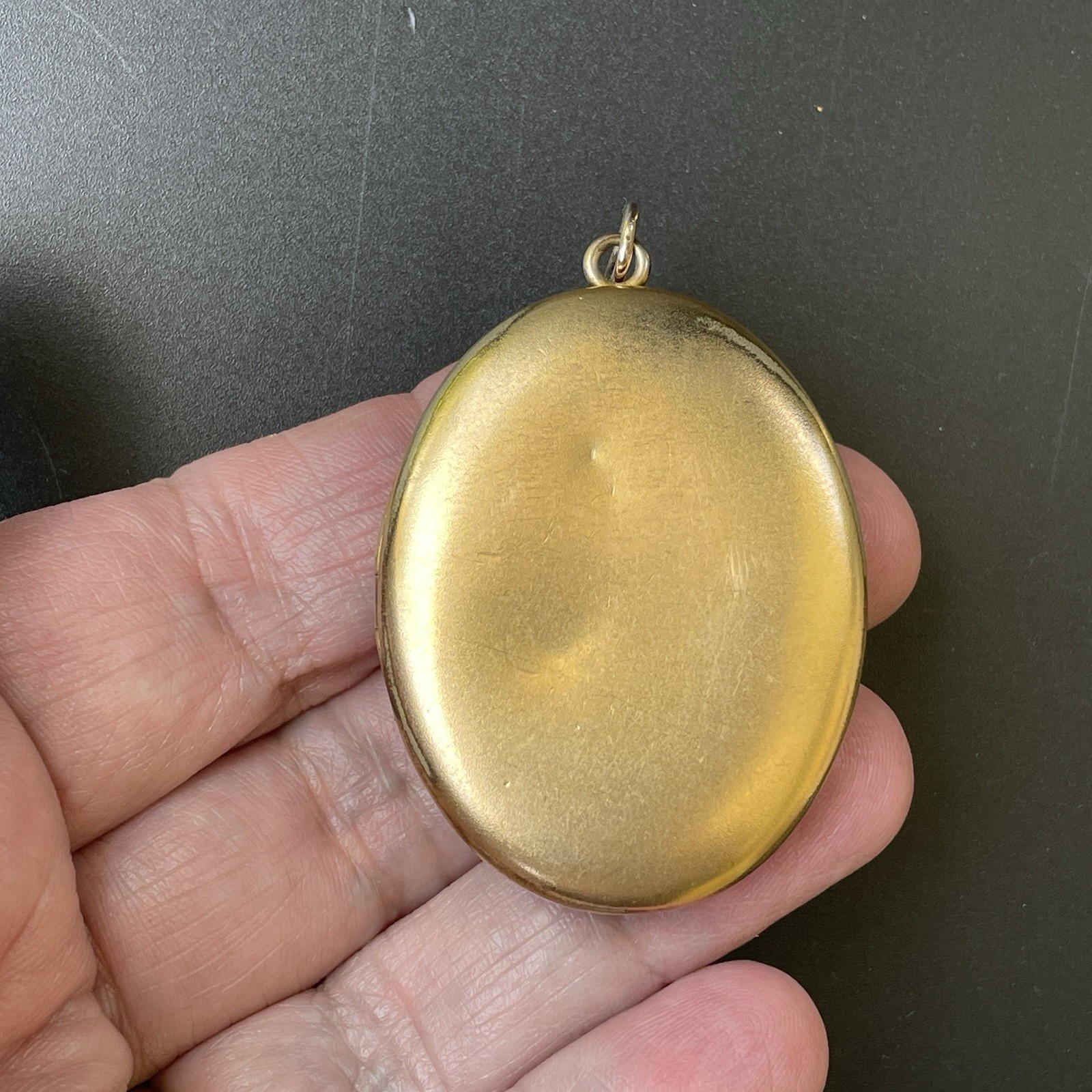 Gold Filled Cameo Photo Locket W & S B Blackinton Etched Floral Antique Vintage