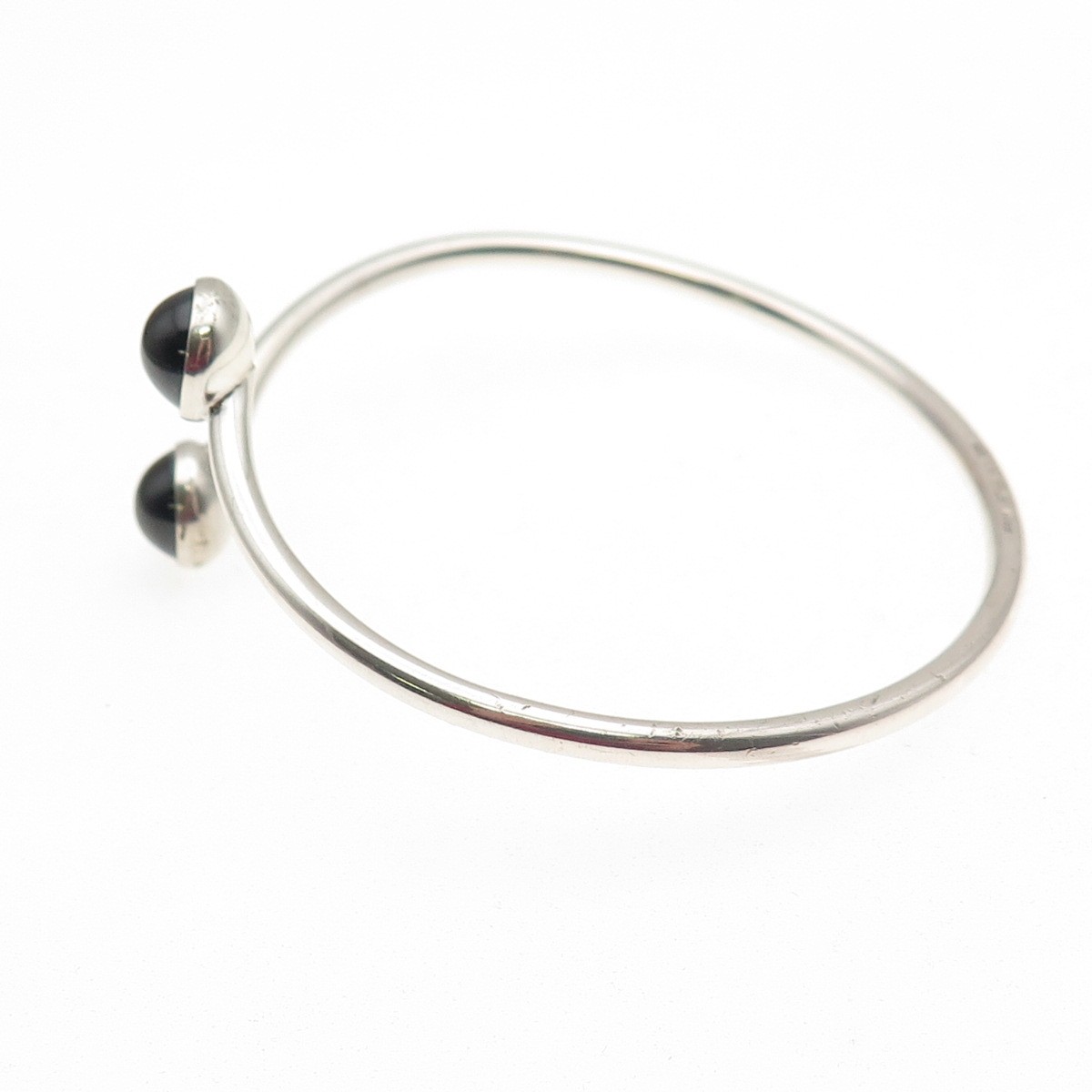 N.E. FROM 925S Sterling Vintage Lab-Created Sapphire Adjustable Bracelet 7″