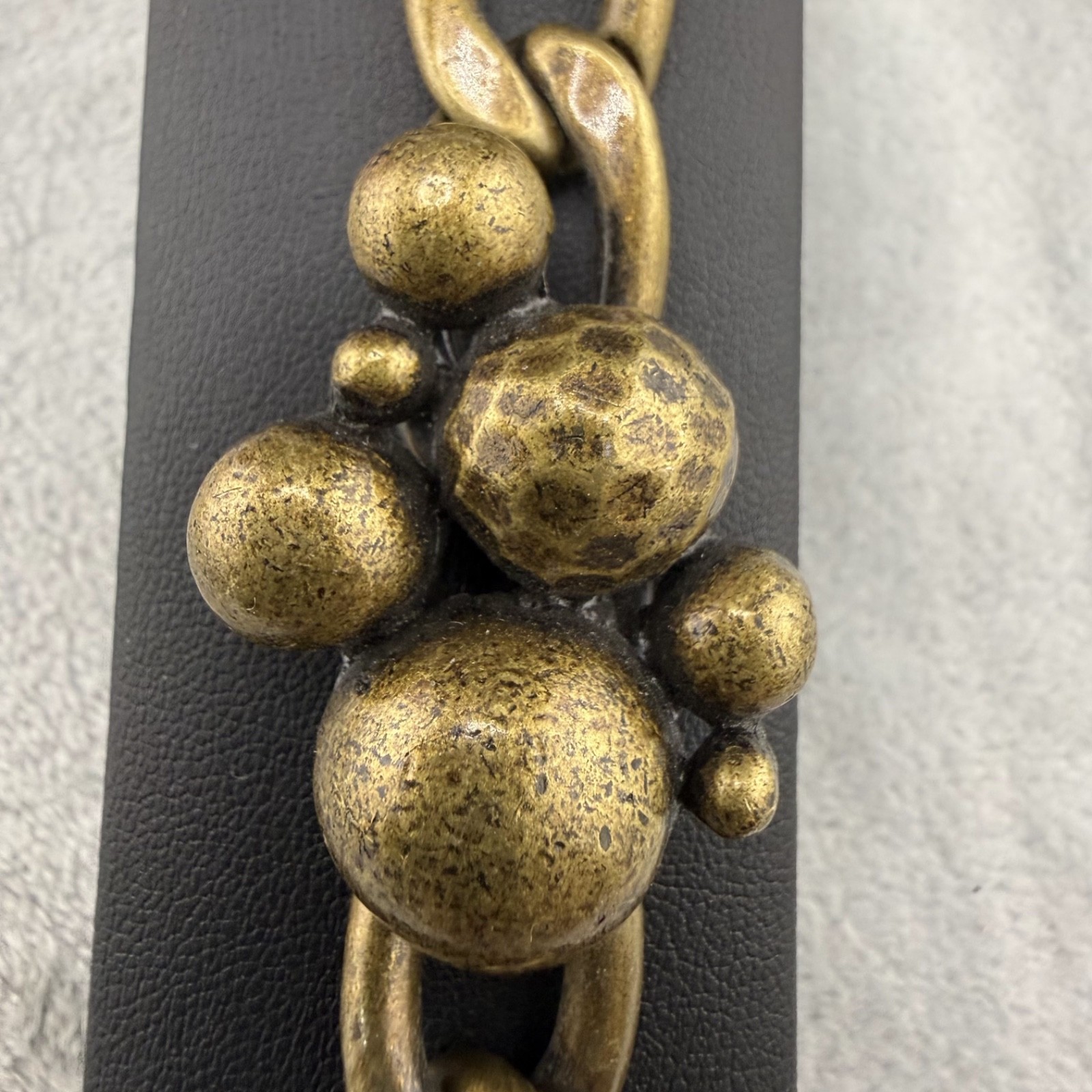 Chunky Bracelet Brass Tone Chain Statement 7.5”