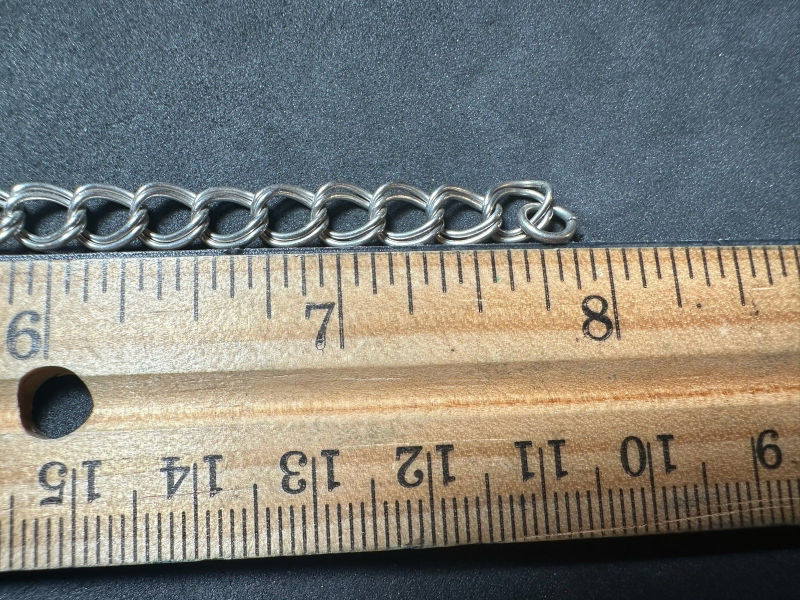 6.00g Vintage Sterling Silver 925 Double Link Rolo Chain Bracelet Round 7.8 in