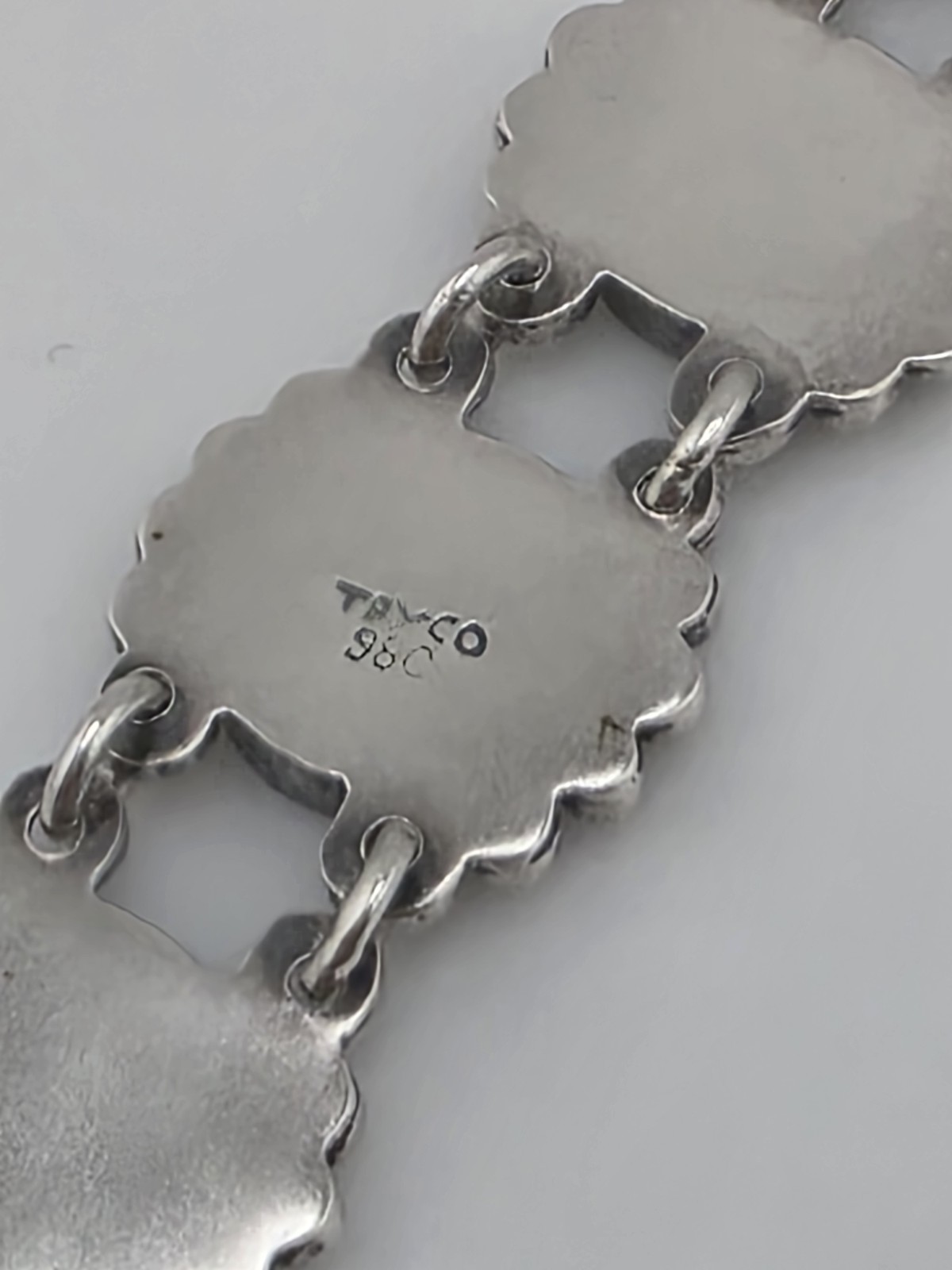 VTG 980 Sterling Silver Taxco SEA Shell Bracelet