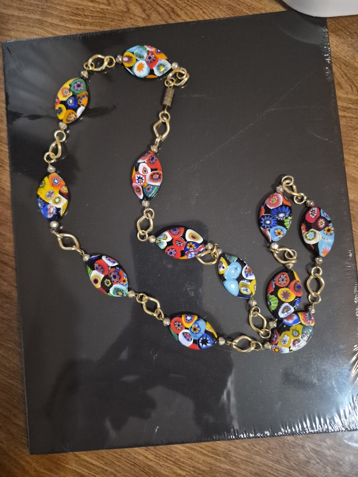 Vintage Murano Millefiori Glass Necklace