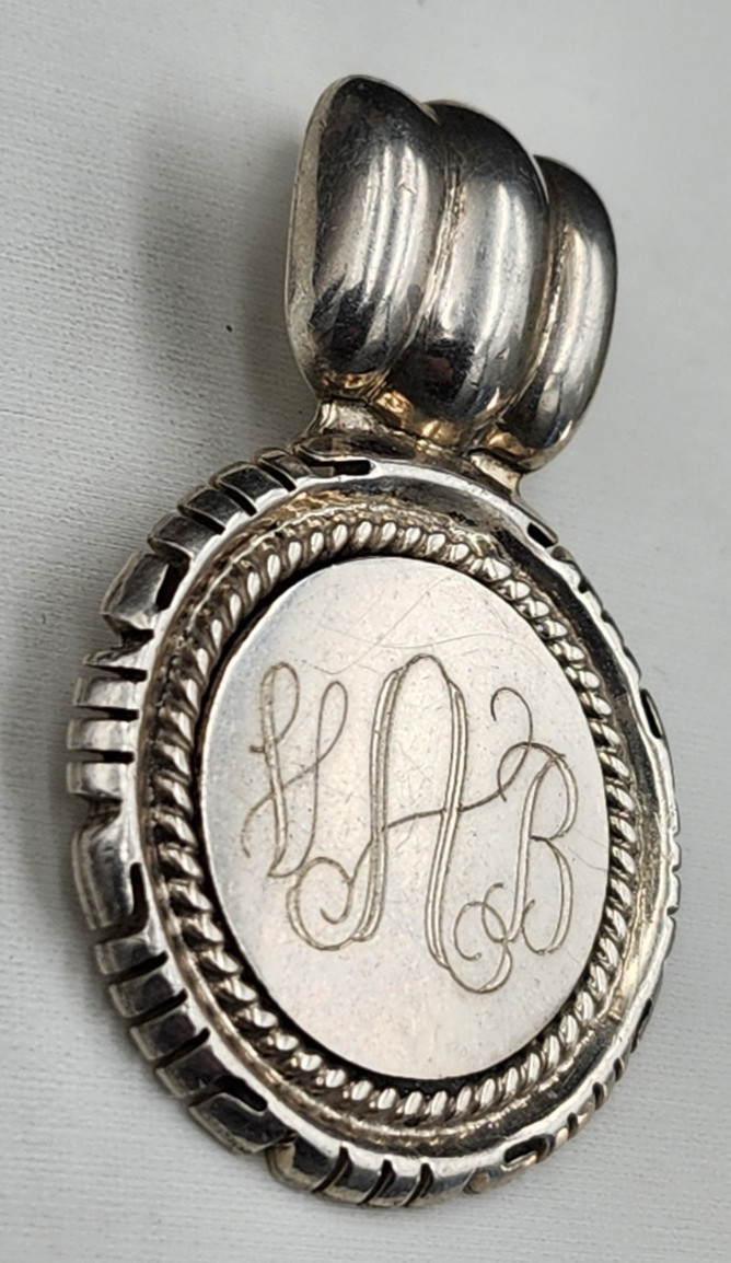Old Vintage Sterling Silver 925 MEX ID Mexican Identification Pendant 13 grams