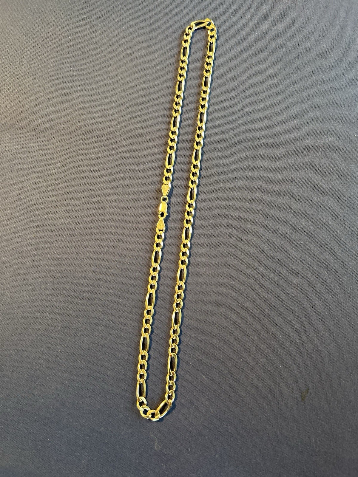 Vintage sterling silver figaro Italy necklace jeweler piece quality 20in. 4.59mm