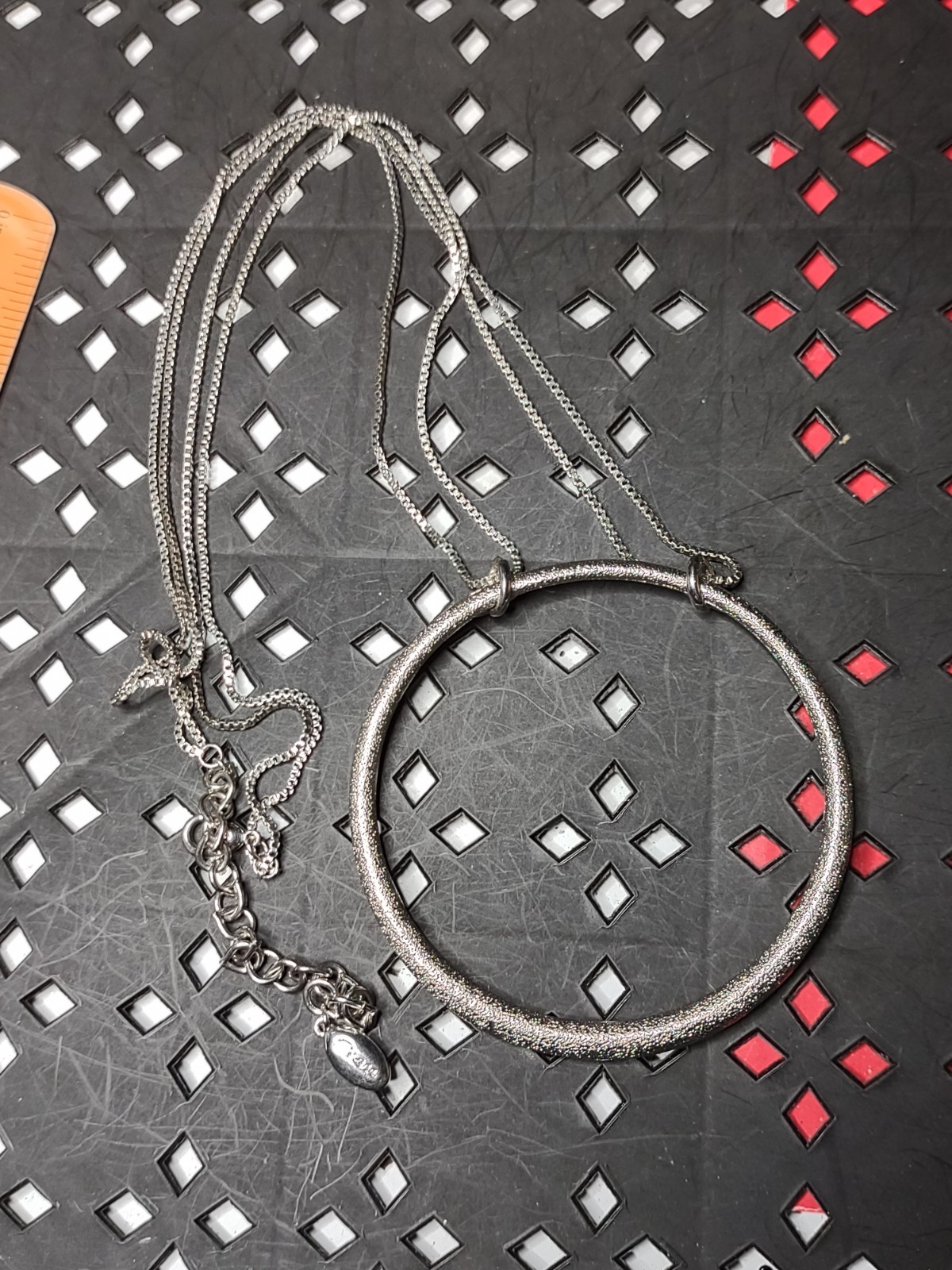 25 Inch Gwen Necklace With Large Circle Pendant