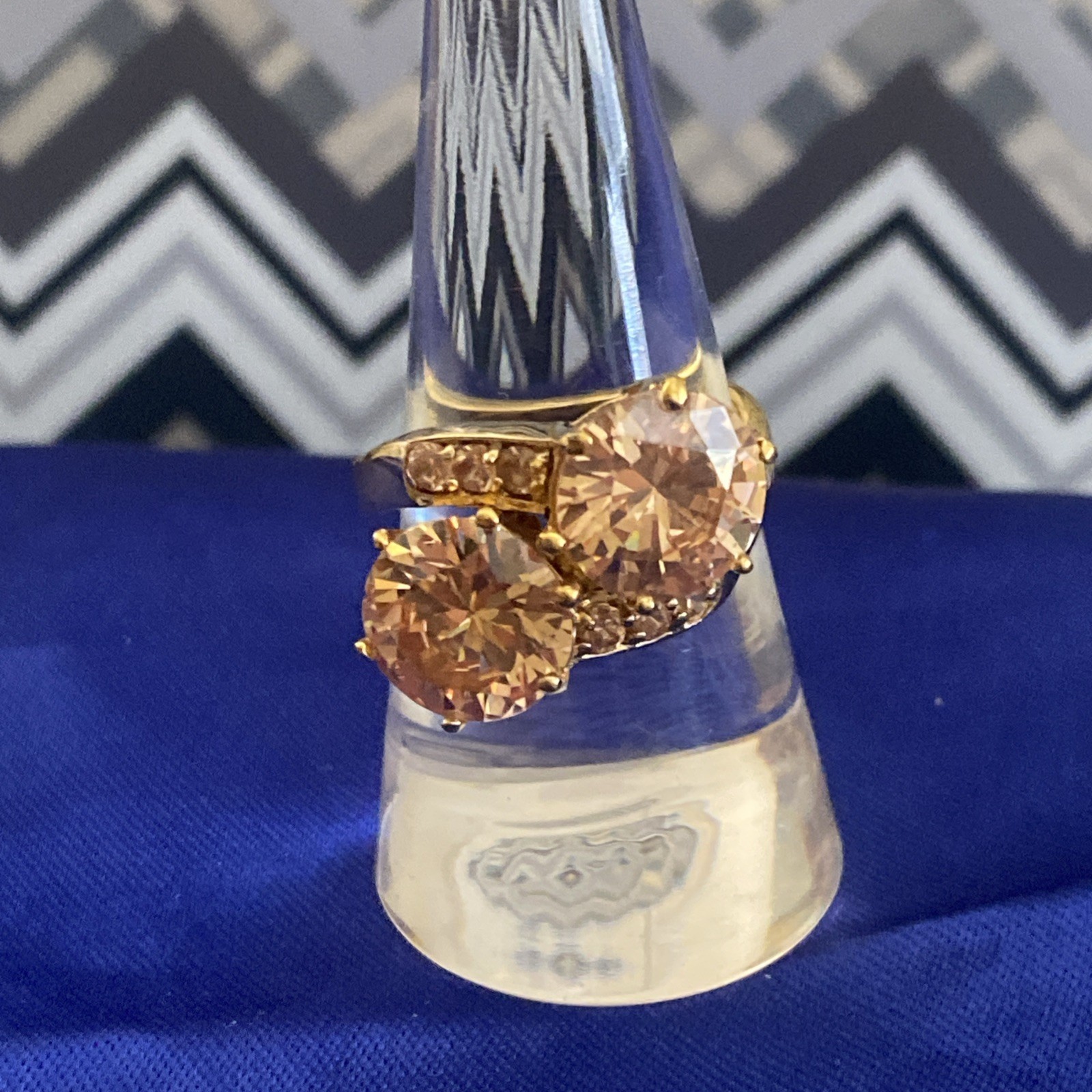 Charles Winston CWE Citrine CZ Ring Size 8