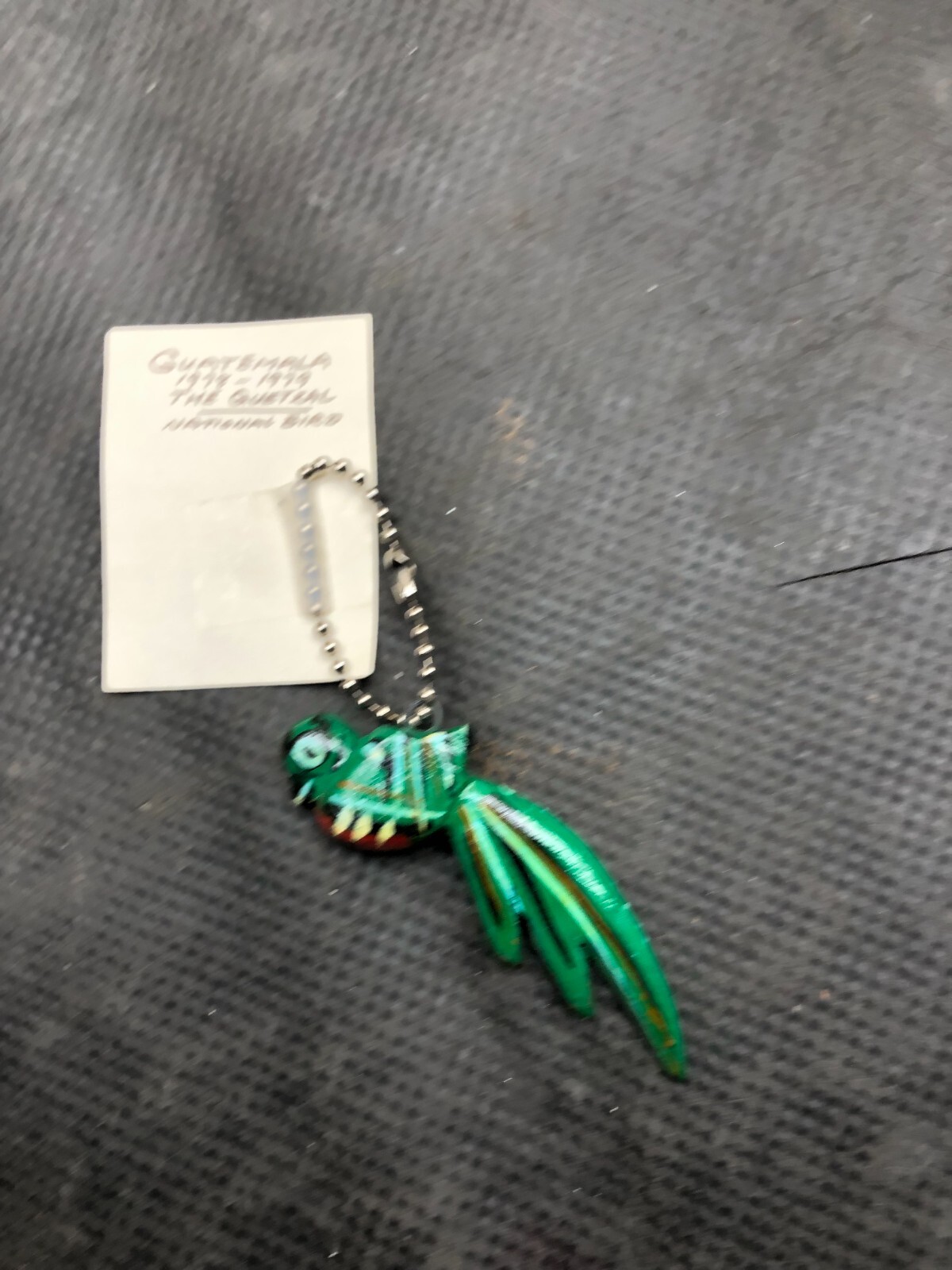Vintage Guatemala Quetzal Bird WOOD PAINTED
