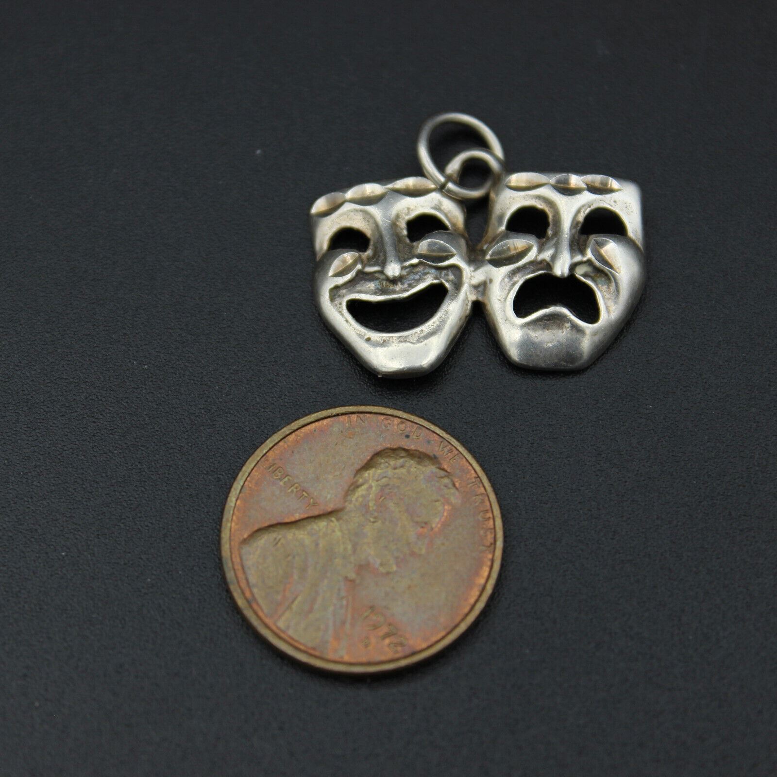 Sock and Buskin Comedy Tragedy Vintage Estate 925 Sterling Silver Women’s Charm