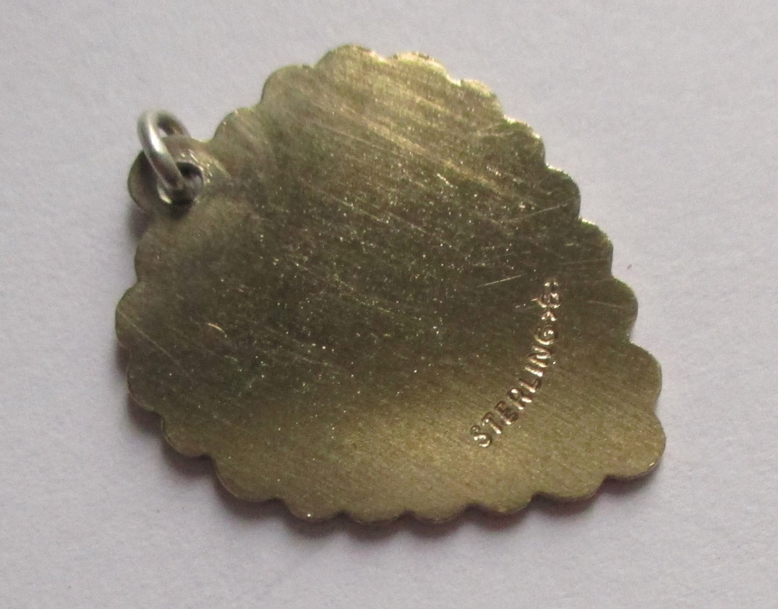 VINTAGE STERLING SILVER TO MY SWEETHEART LOVE TOKEN CHARM CLOVER GOLD WASH