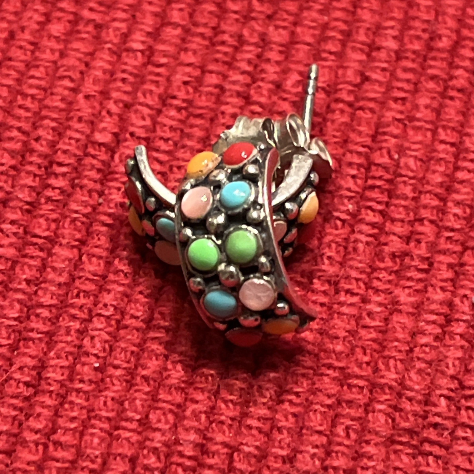 925 SILVER EARRINGS AND MATCHING PENDANT WITH GEMSTONES 9 GRAMS