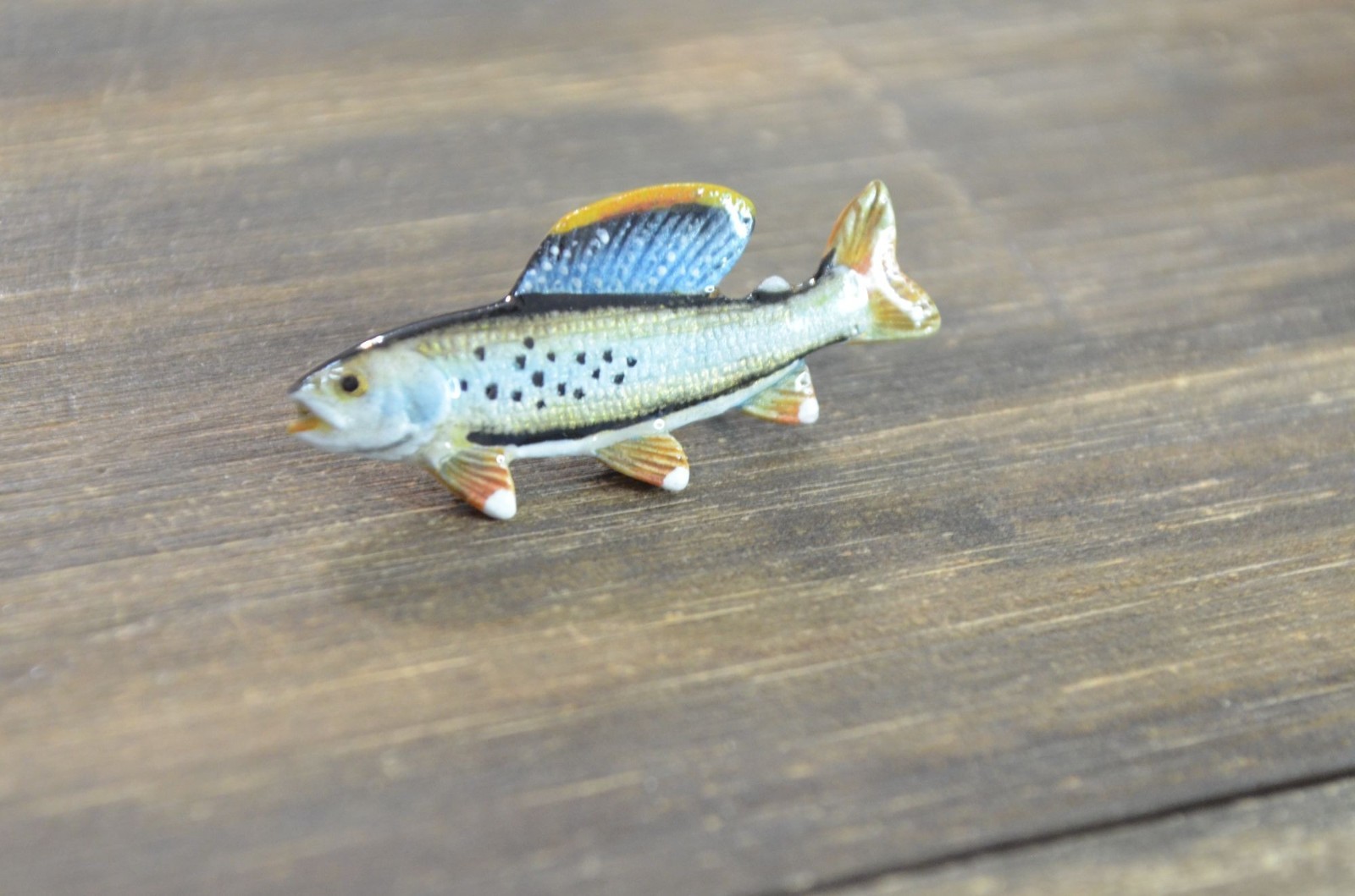 GG Harris Grayling Brooch Pin #127 Wildlife Collectibles Pewter 1988 Salmon Fish