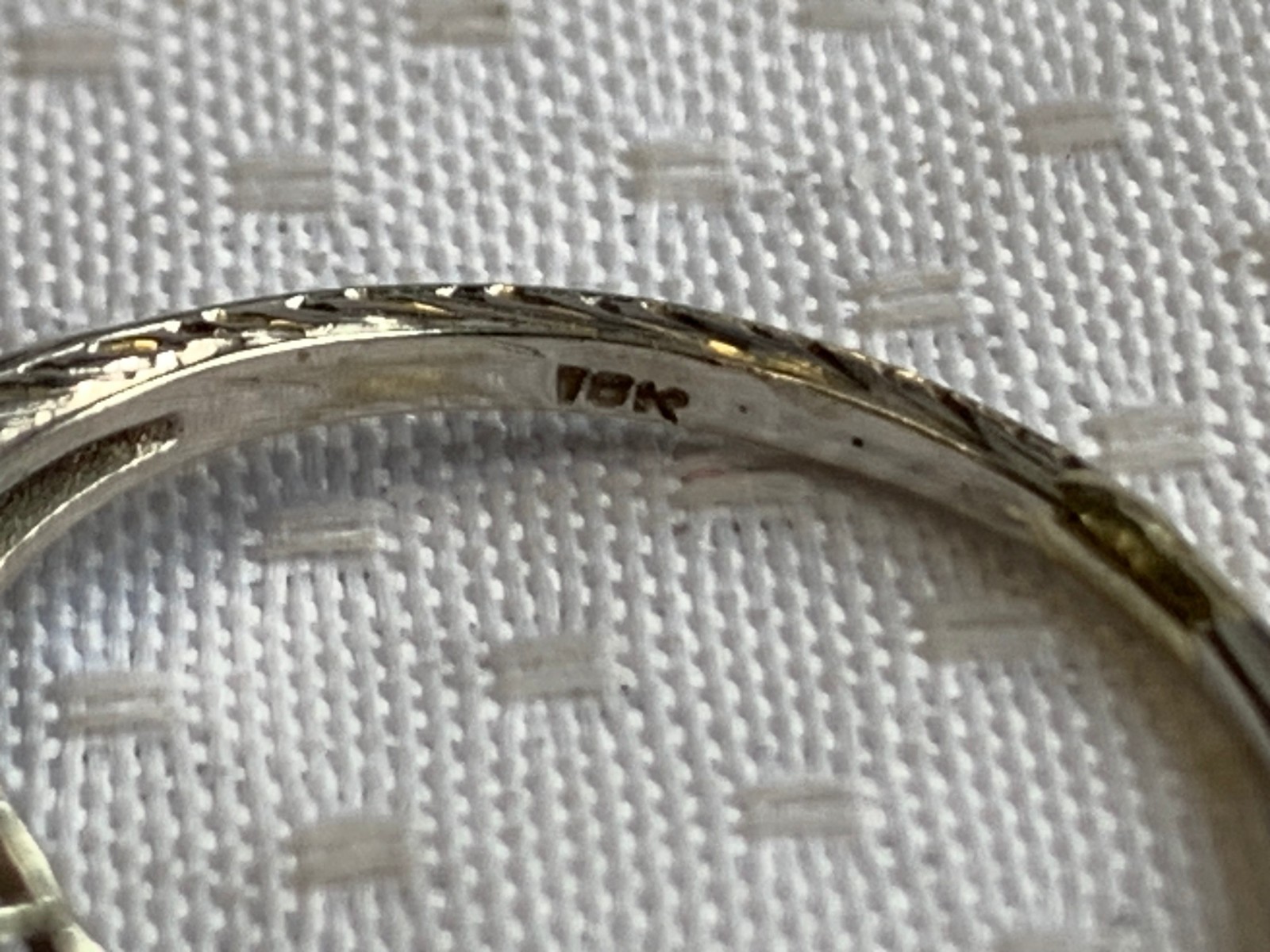 Vtg White Gold Diamond Ring 2.55g Fine Jewelry Size 5.25 Band Clear Stone *READ*