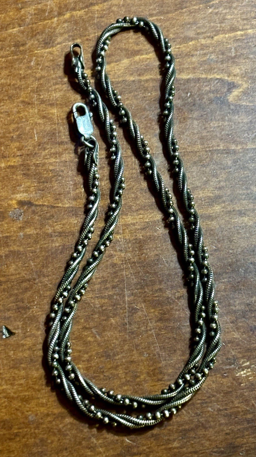 Vintage Unique Link Bead Wrap Sterling Silver Italy “ Unknown Hallmark “