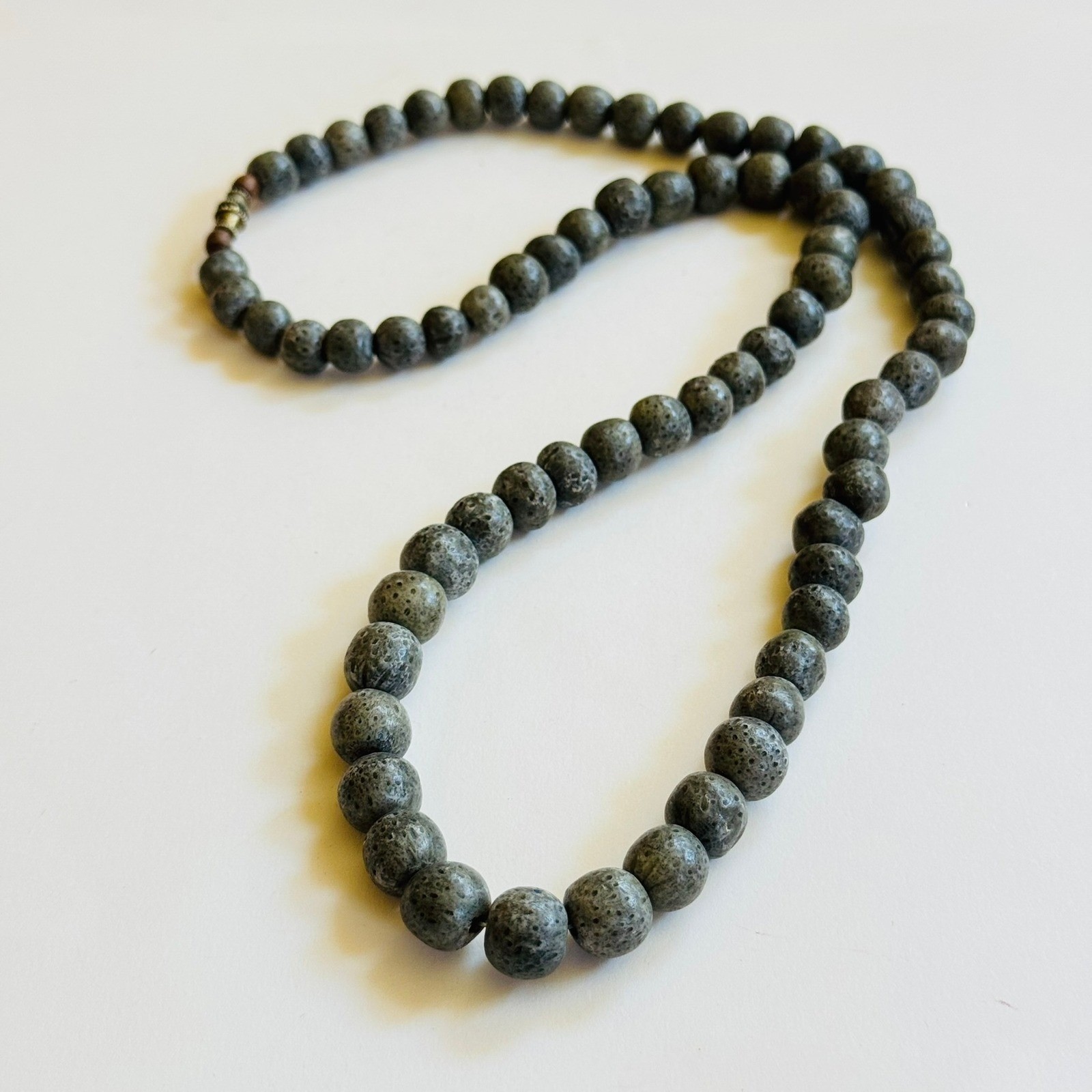 VTG Blue Sponge Coral Necklace Genuine Natural beaded Graduated Beaded 28g 22″