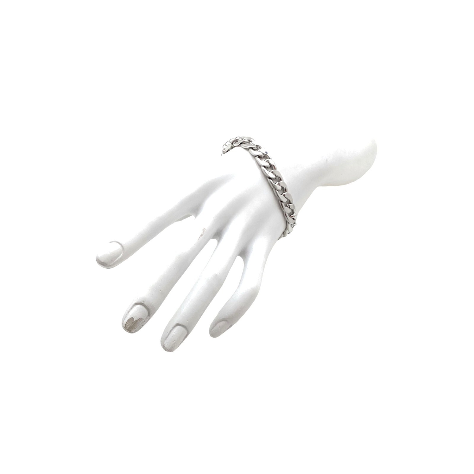 Cuban Miami Chain Bracelet S/M Silver Plated Business Casual Party Going Out