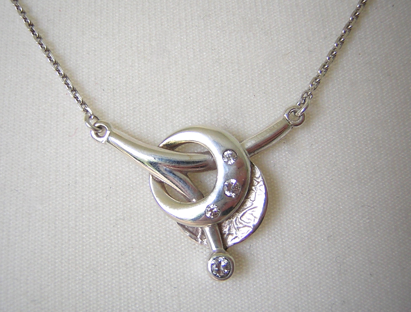 Necklace 925 Silver Zirconia Silver Jewelry Design Discreet 3.8 G/45 Cm