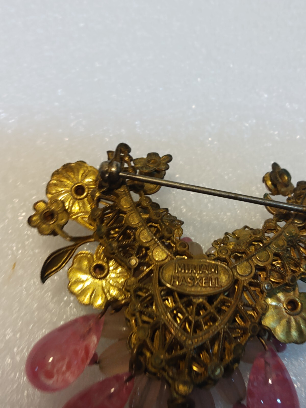 Miriam Haskell Beautiful (Signed) Brooch (Rare)1930’s – 1950’s – Vintage
