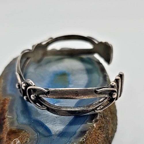 Vintage Taxco 980 Fine Silver Cuff 1940s Mexico Split Band 24.15g Modernist