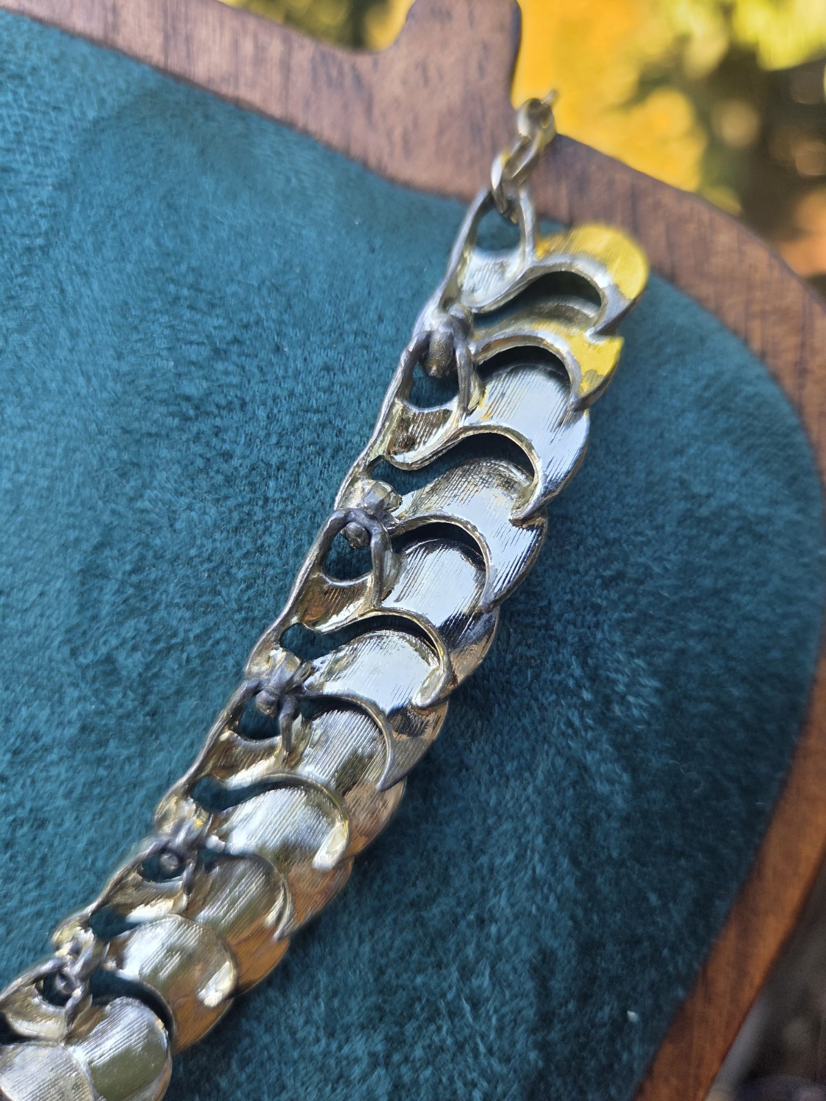 Vintage Gold Tone Collar Necklace Shepherds Hook Clasp