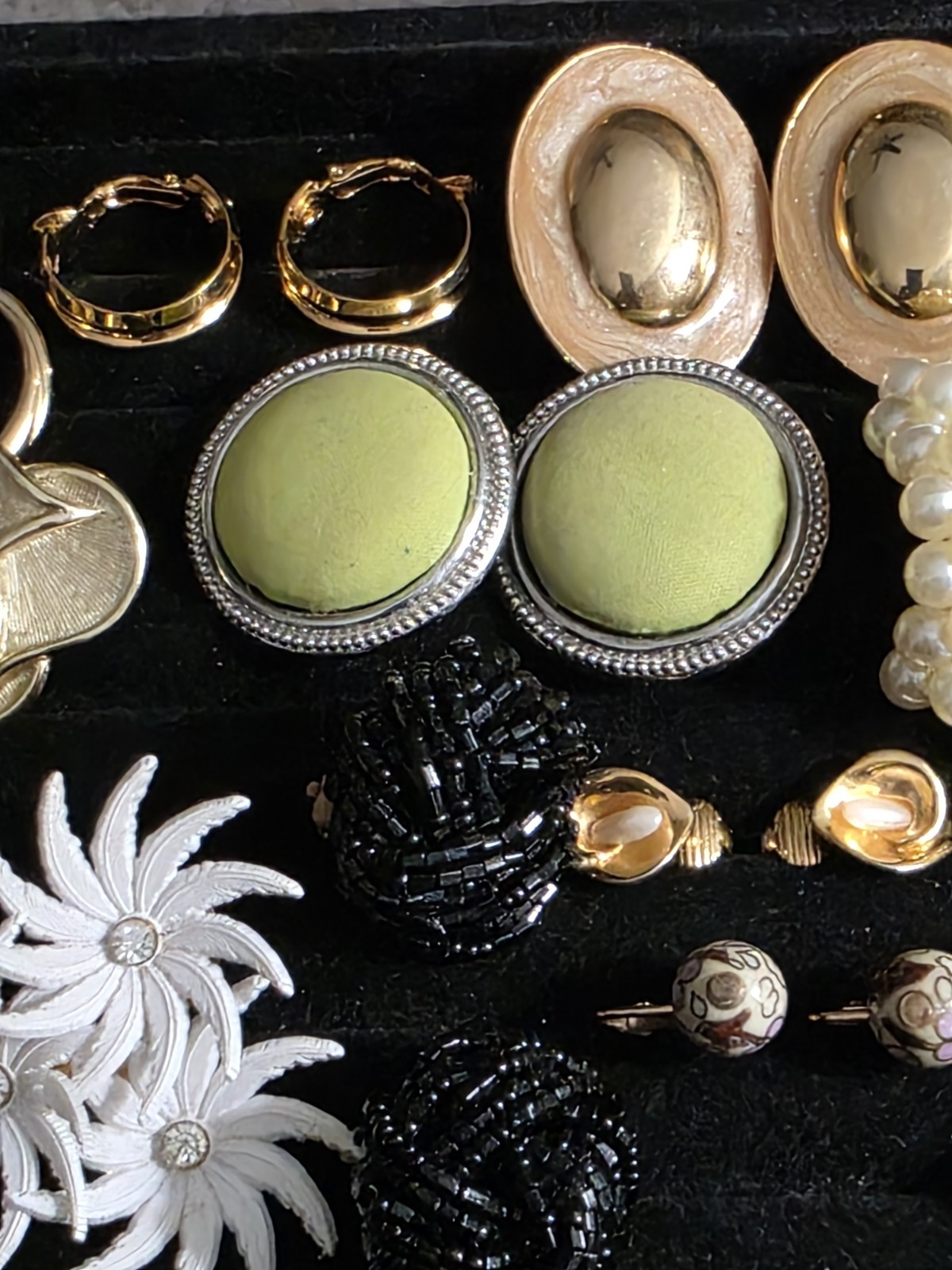 Vintage Mixed Clip Earring Lot Of 14 Pair