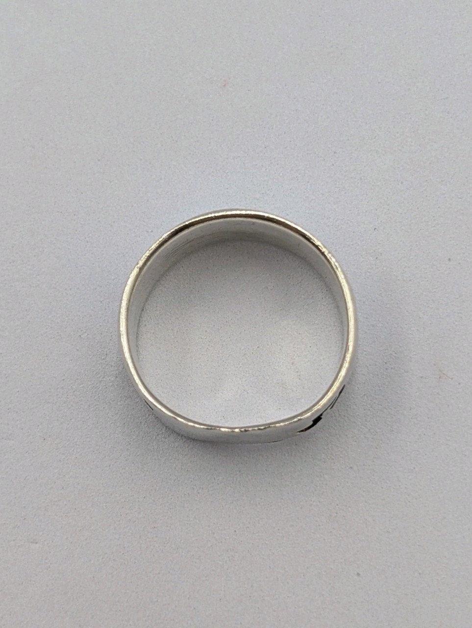Vtg Sterling Silver Cut Out Musical Notes Musician Unisex Band 925 Ring – Sz 7.5