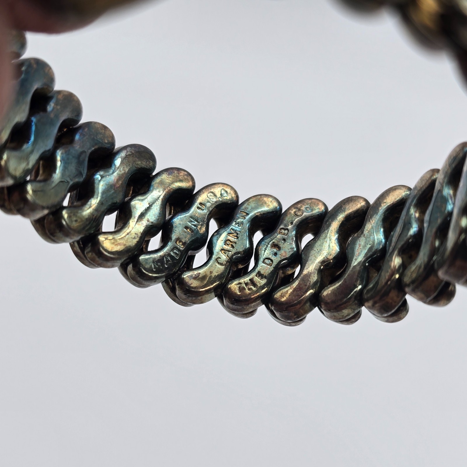 VTG Carmen Deluxe Sweetheart Floral Gold Filled Expanding Bracelet – LA Initials