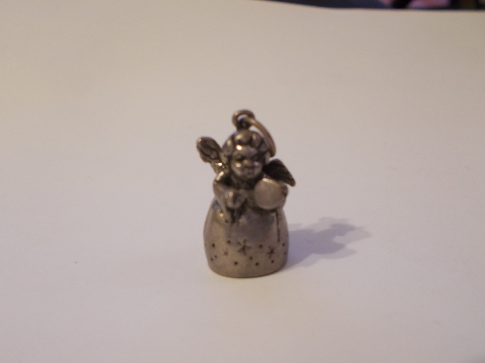 VTG Guardian Angel Bell Sterling Silver .925 Charm Pendant