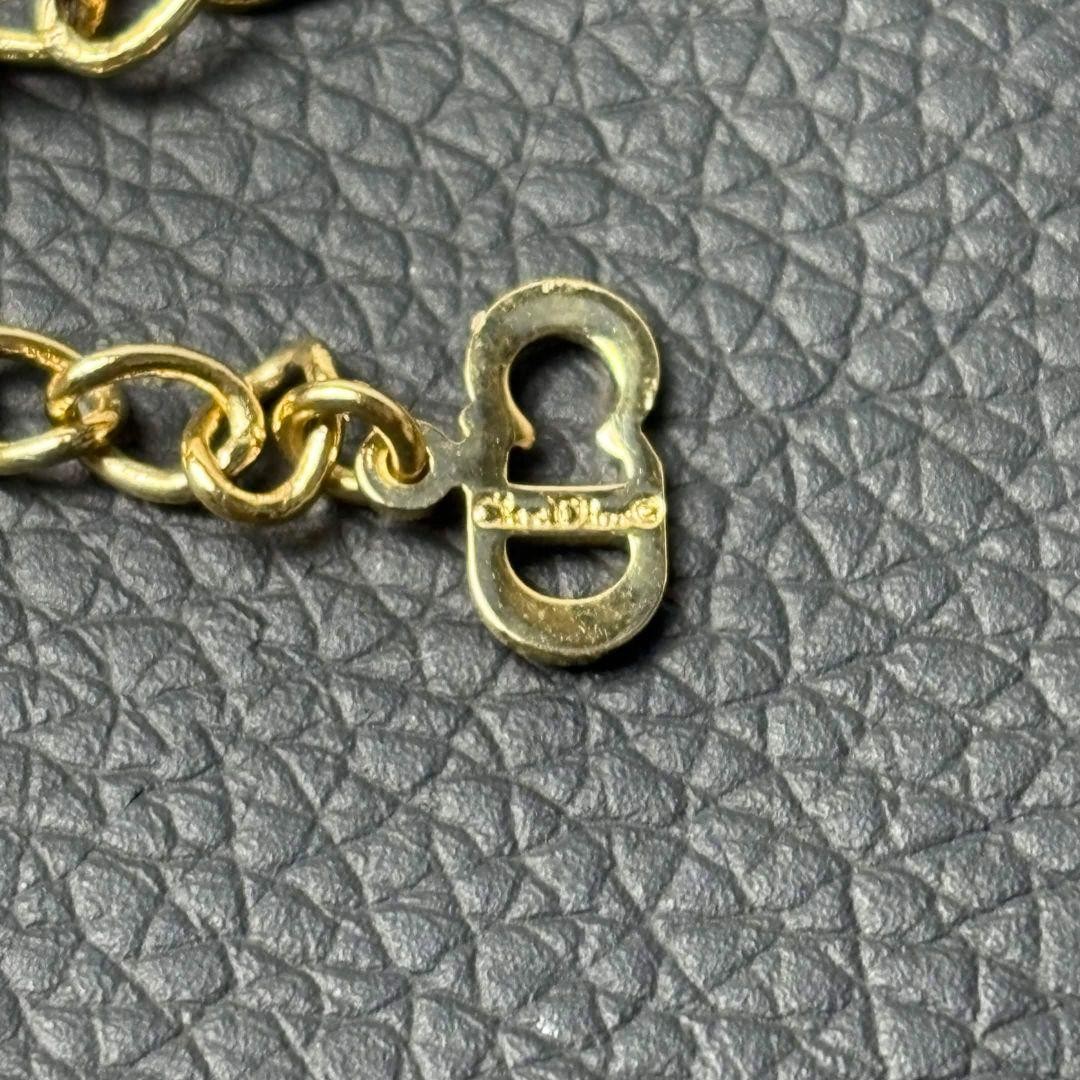 Christian Dior CD Logo Gold Necklace 45cm Vintage