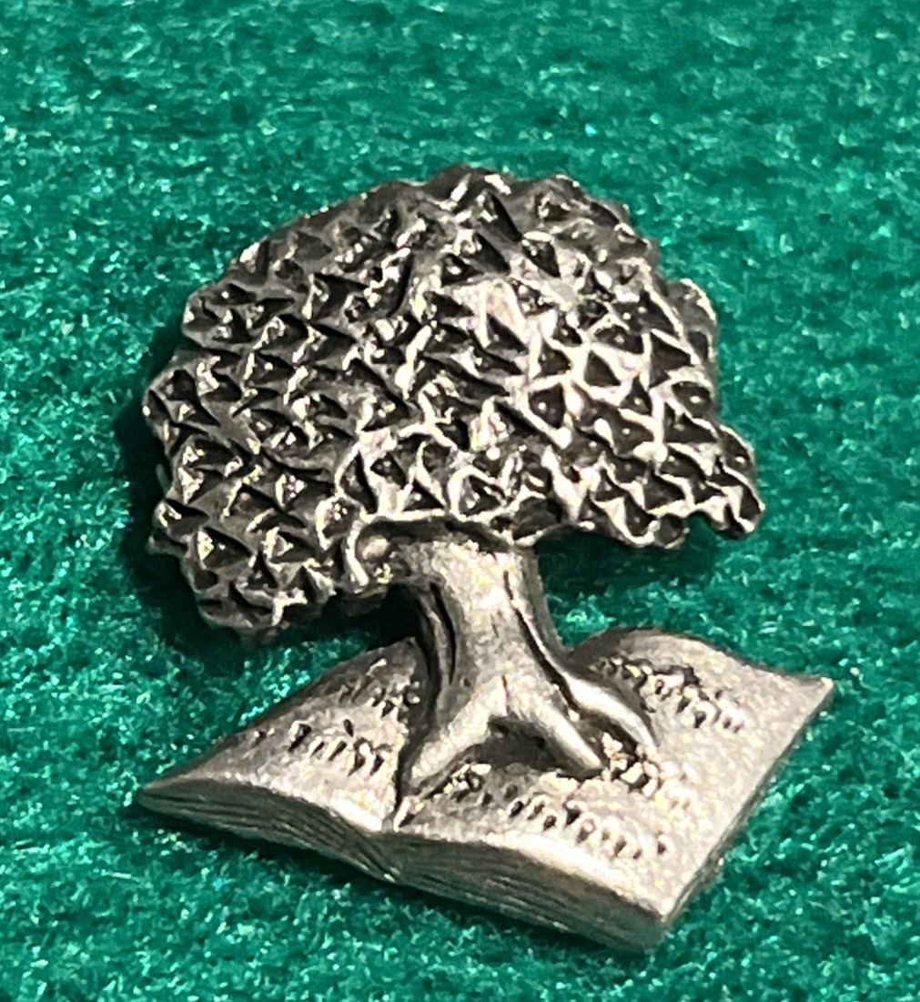 Vintage CLIFT Figural Pewter Tree Lapel Pin 0.75″ I12