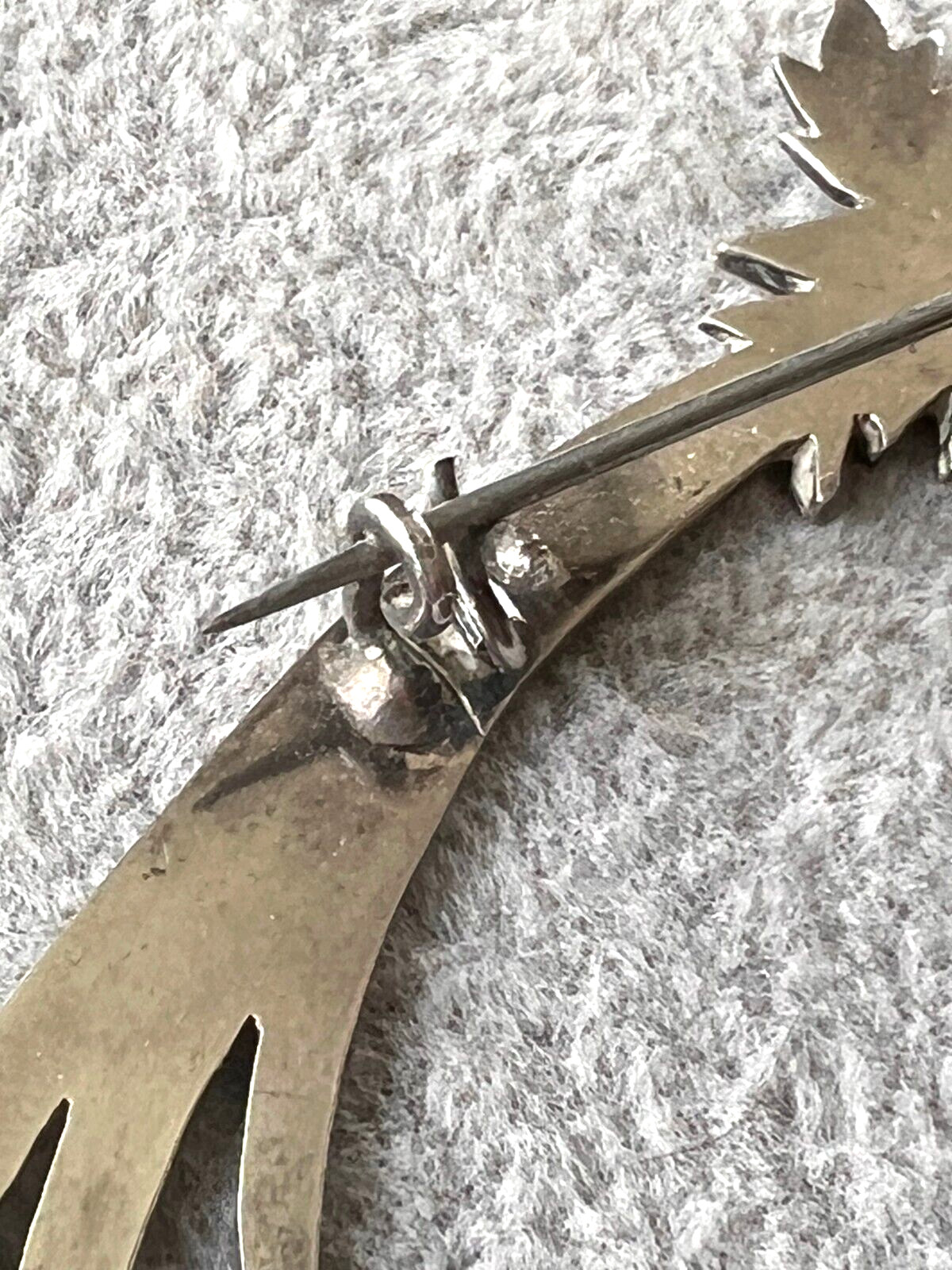 Guatemala Quetzal Bird brooch 925 Silver & gold filled diamond cut design 3 1/2
