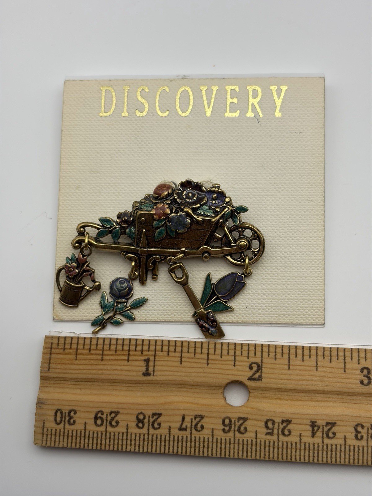 Discovery Garden Brooch Wheel Barrow Of Flowers
