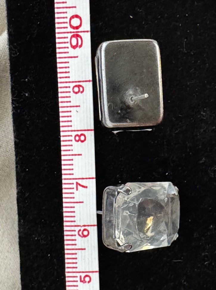 Vintage Clear Faceted Moonstone Quartz Post Earrings – 1950s Cocktail