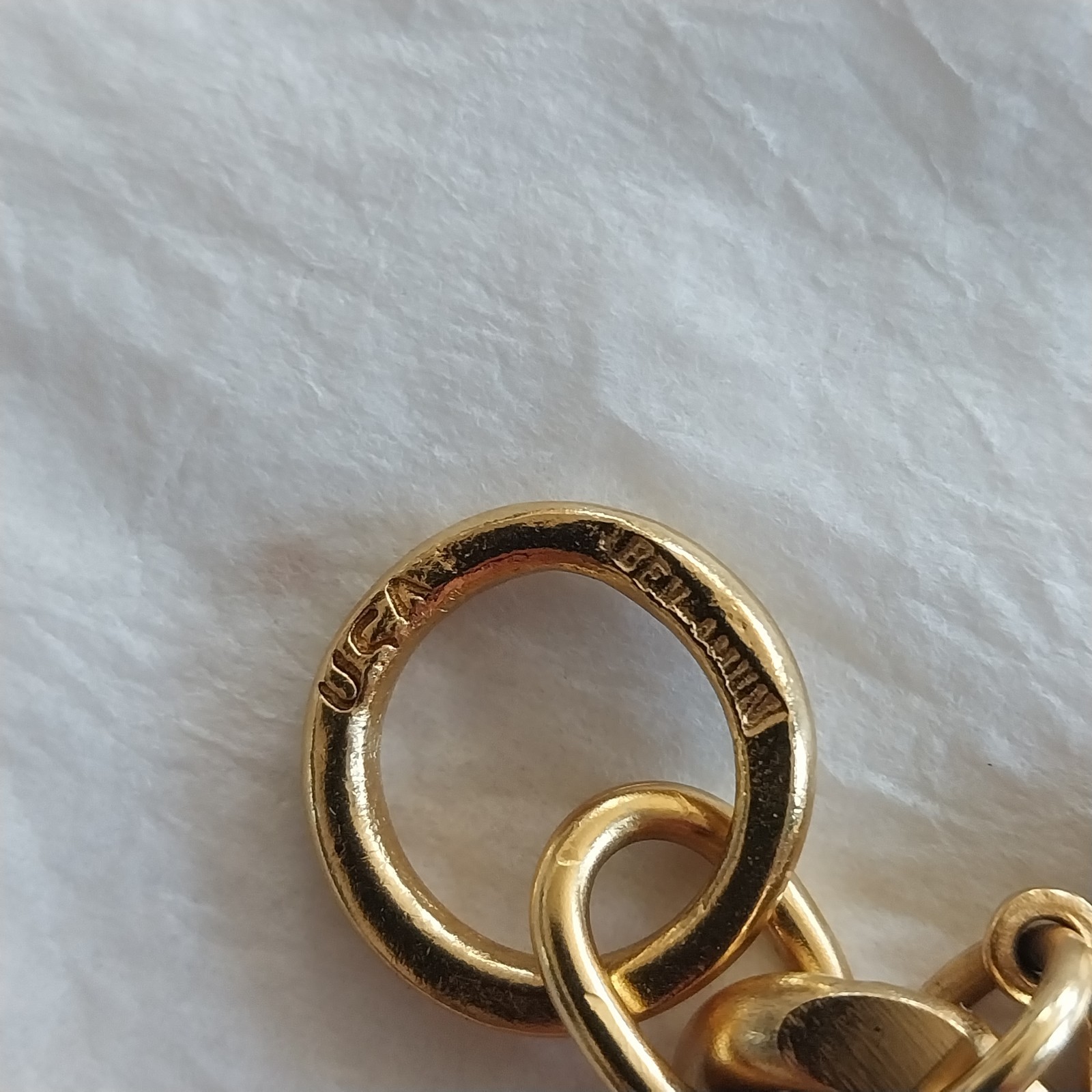 Vtg Ben Amun Gold Tone Coin Charm Chain Toggle Bracelet 7.5” Statement Estate