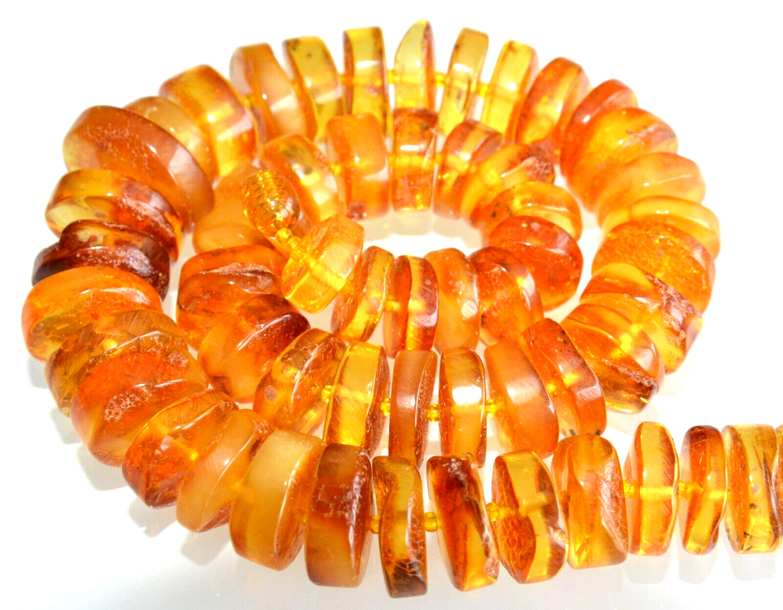 76gr RUSSIAN SOVIET BALTIC AMBER BEAD NECKLACE 琥珀 BRACELET STONE PENDANT EARRING