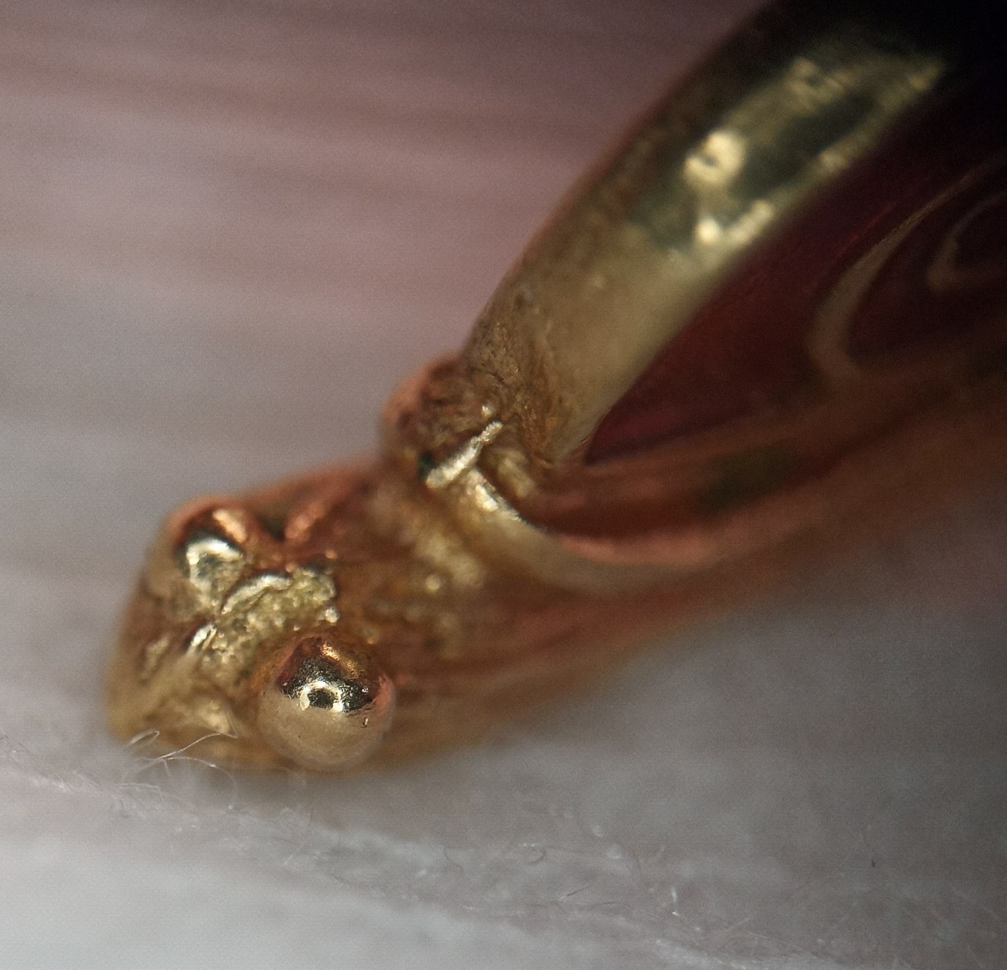 Vintage 18k Yellow Gold 750 Enameled Snail Double-sided Flat Charm (1 gram)