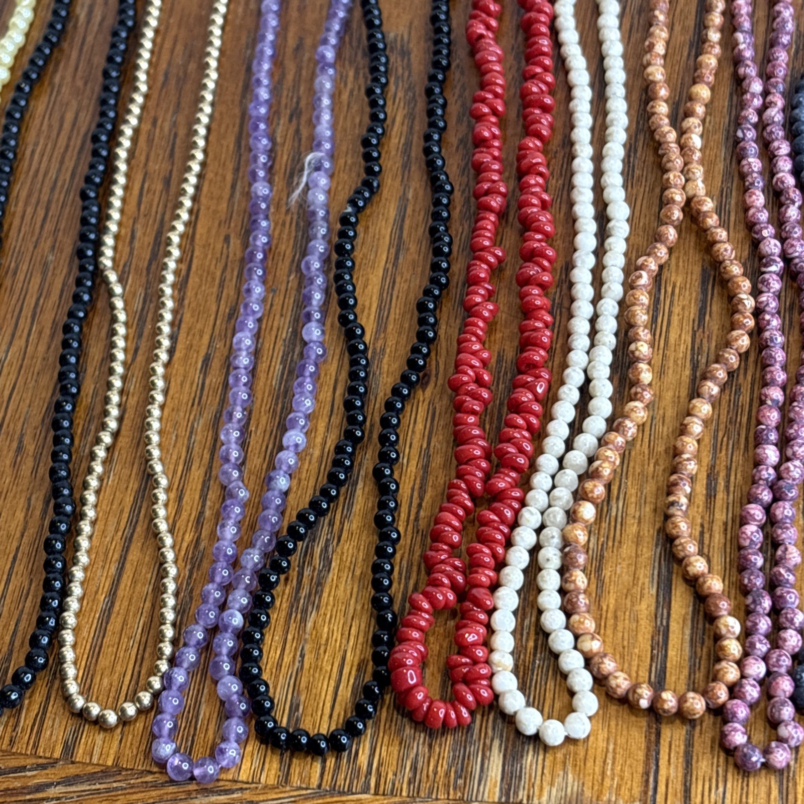 20 Vintage Twist A Bead 80’s Beaded Necklace Stone Pearls, Plastic,Glass,1 Metal