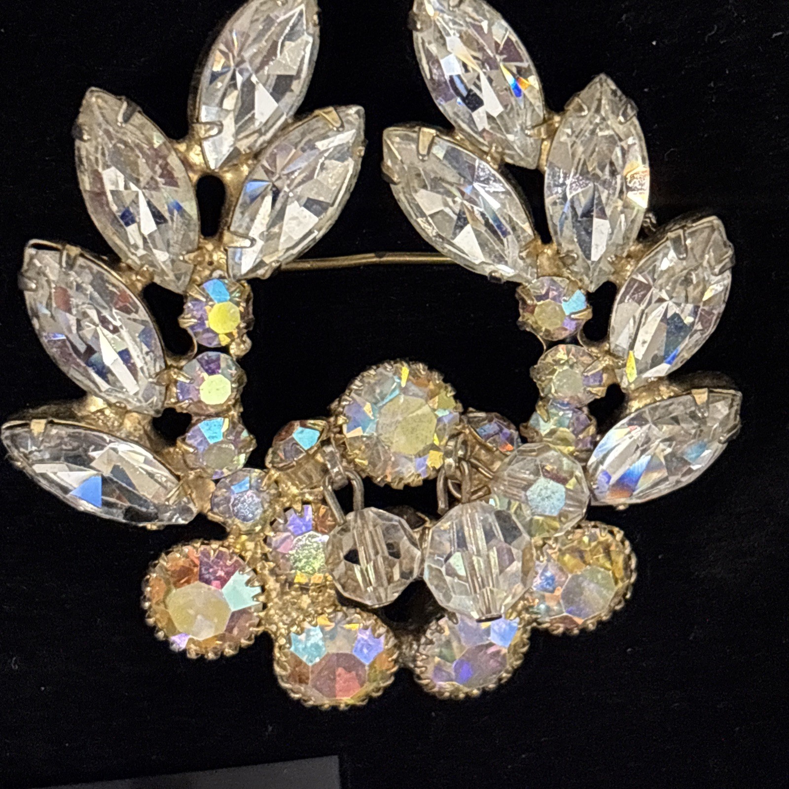 DeLizza & Elster Juliana Jewelry Set Brooch Earrings Verified 1950s Horseshoe