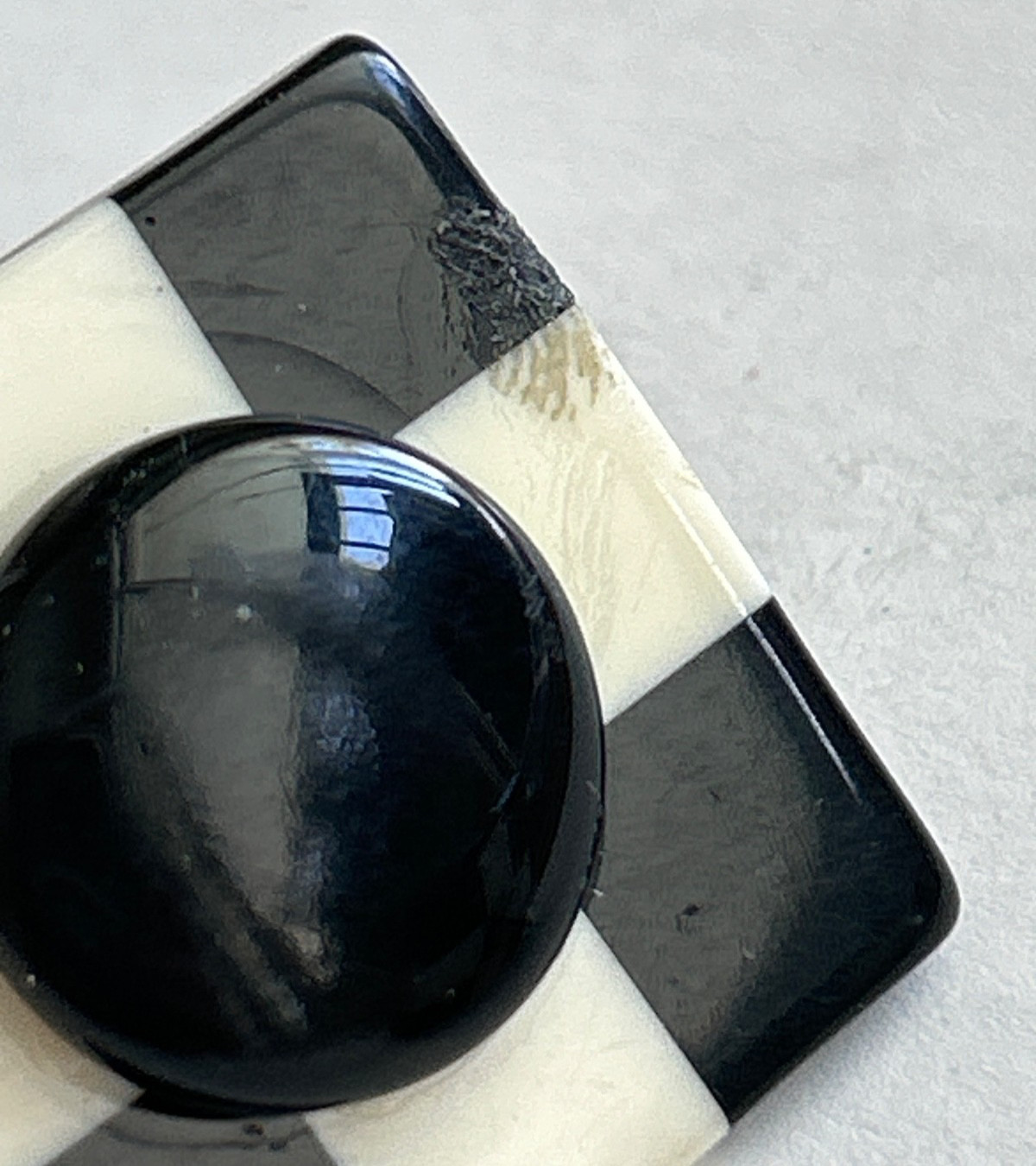Vintage 80’s does 60’s Checkerboard Earrings pierced Hoop Ska MOD Punk Alt Goth