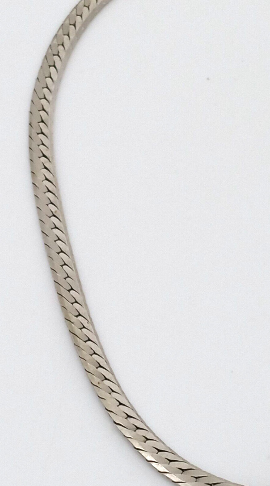 Napier Blue Stone Pendant Herringbone Chain Necklace Silver Tone Metal Shiny!