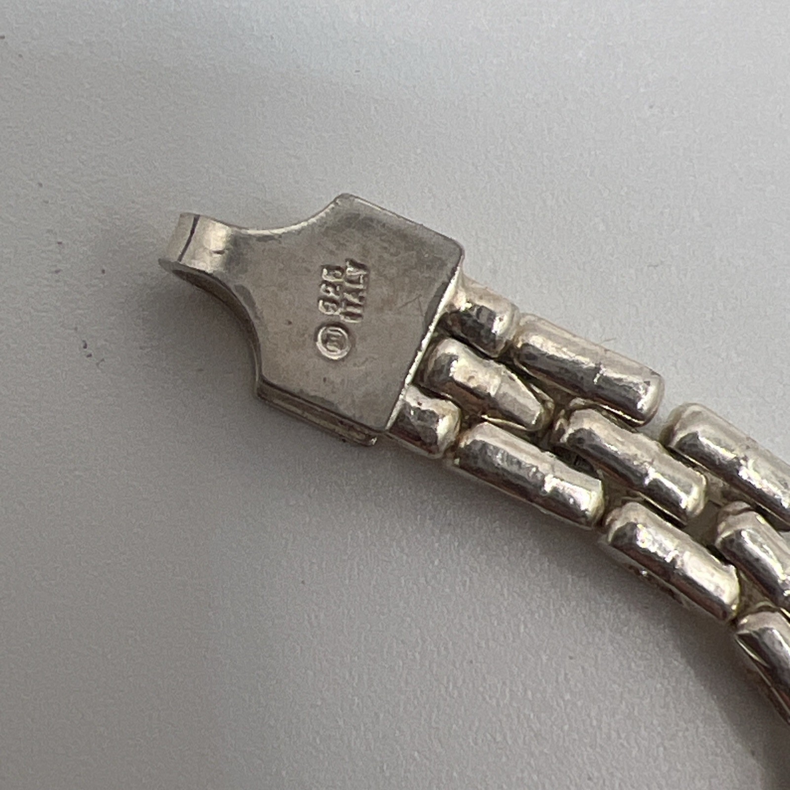 Vintage Sterling Silver Panther Link Bracelet with Amethyst, Blue Topaz, Citrine