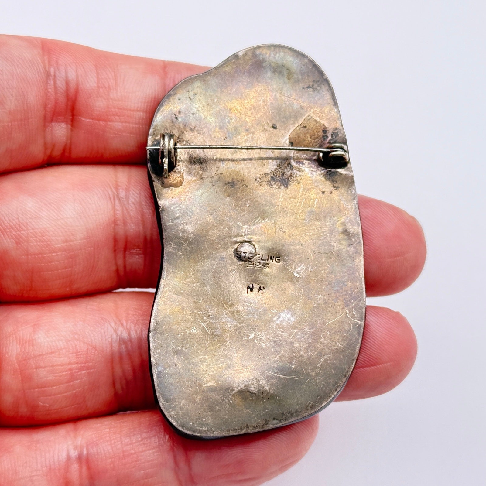 Vintage Dancer Mixed Metal Sterling Silver Pin Brooch