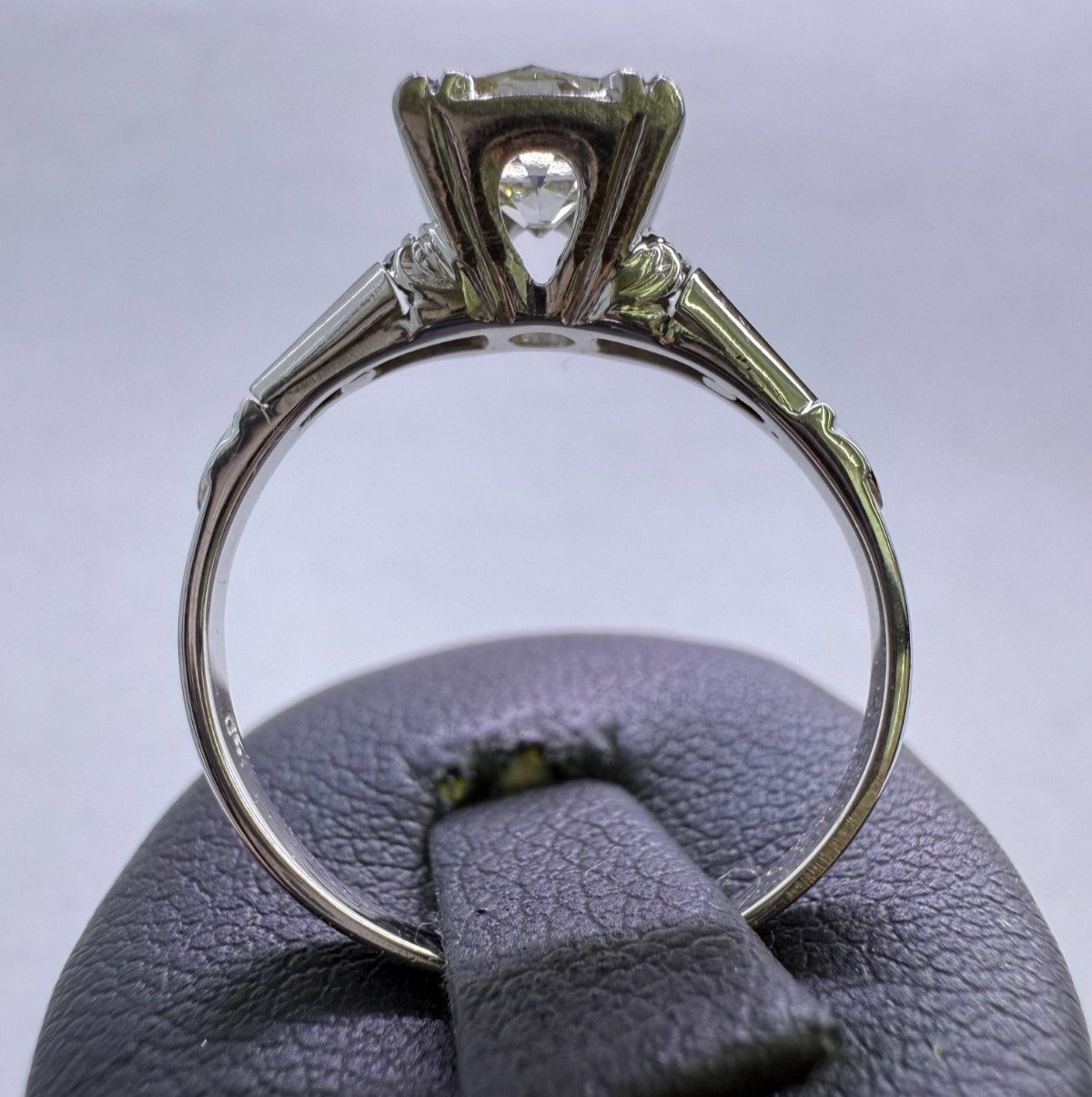 Vintage Old European Cut Diamond Solitaire Ring – 1.00ct 14K White Gold