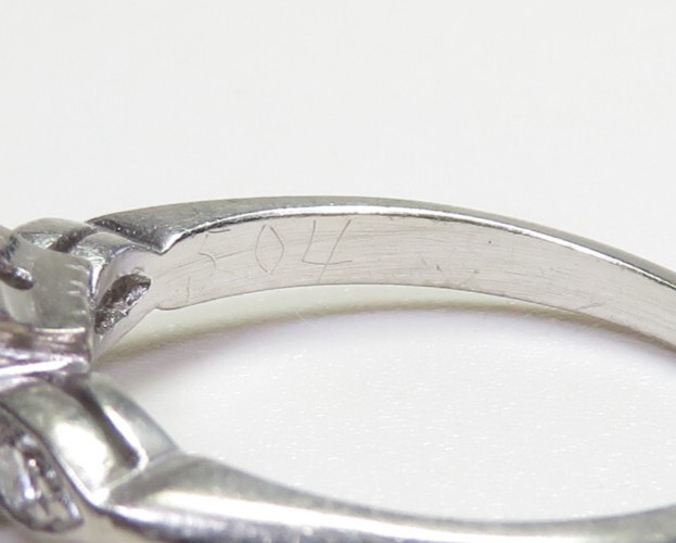 Antique 1920’s Diamond Engagement Platinum Ring Size 6 UK-L1/2 EGL USA Art Deco