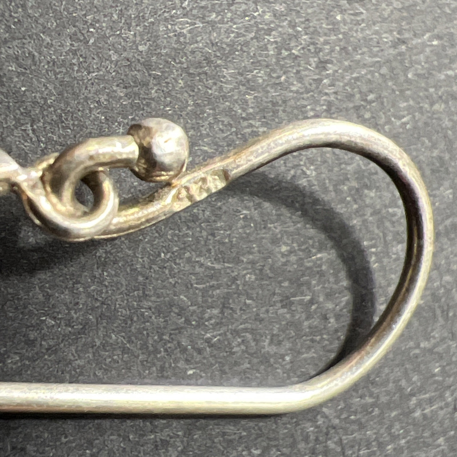 Spiral Loop Sterling Silver Dangle Drop Single Earring Charm Vintage 925