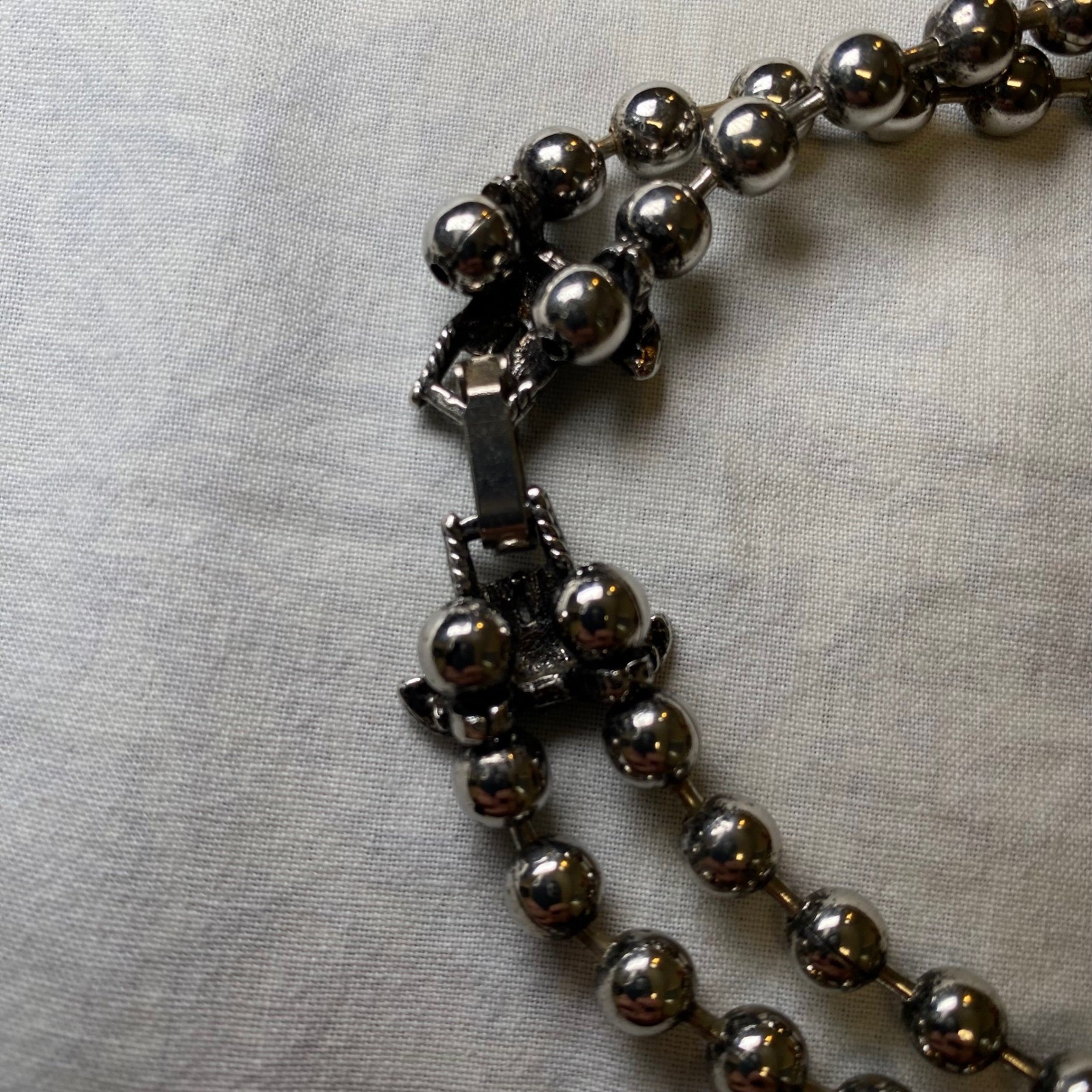 Vintage Southwestern Squash Blossom Style Necklace Turquoise Look Silver Tone