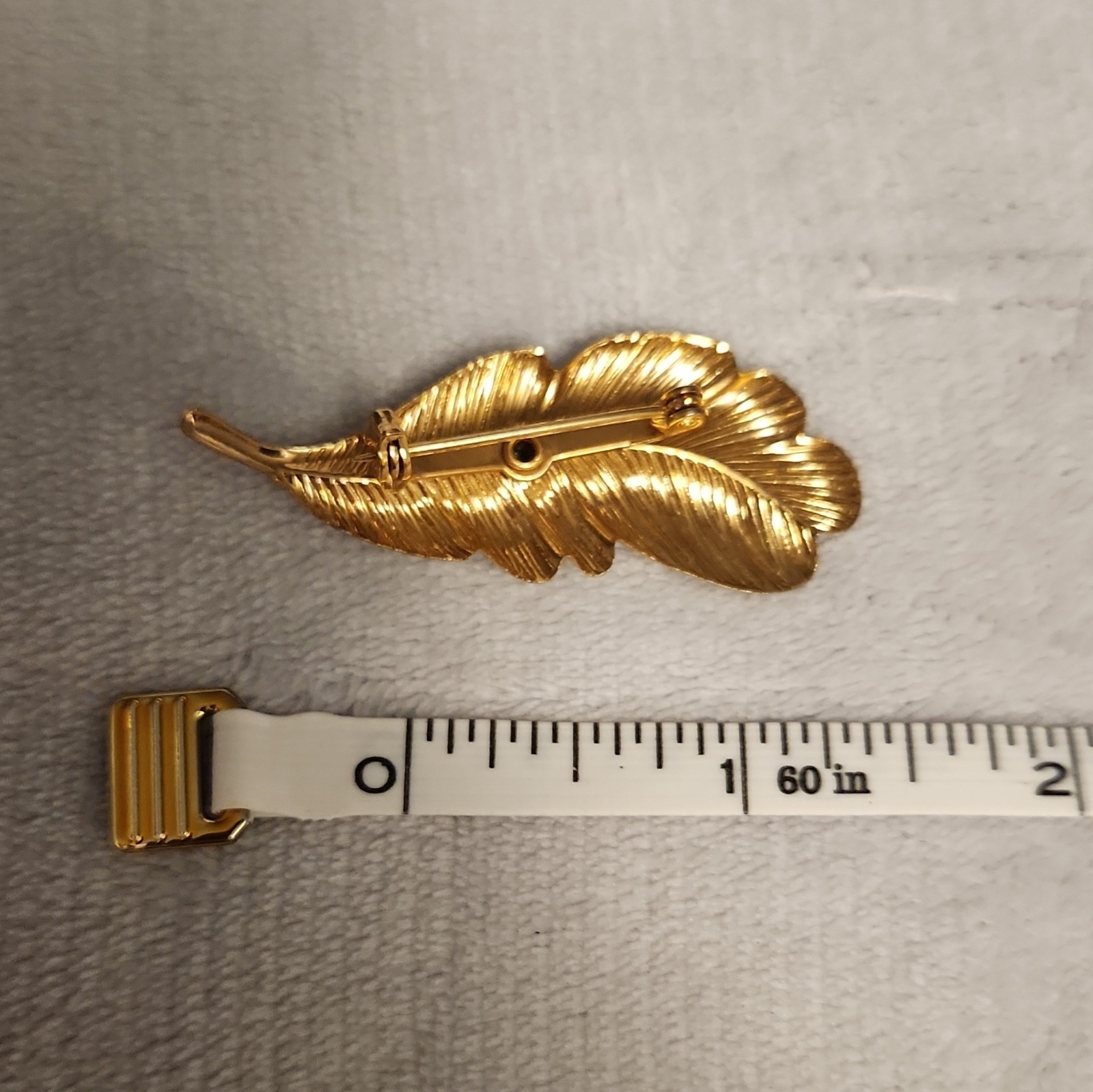 6pc Leaf Brooch & Pin Mixed Lot Gold Tone Metal Enamel White Blue Green